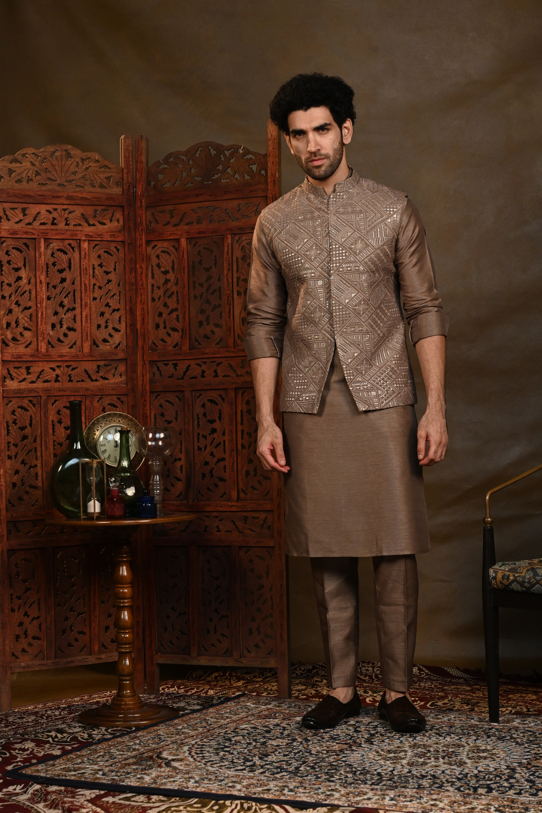 Aabru Kurta Jacket Set