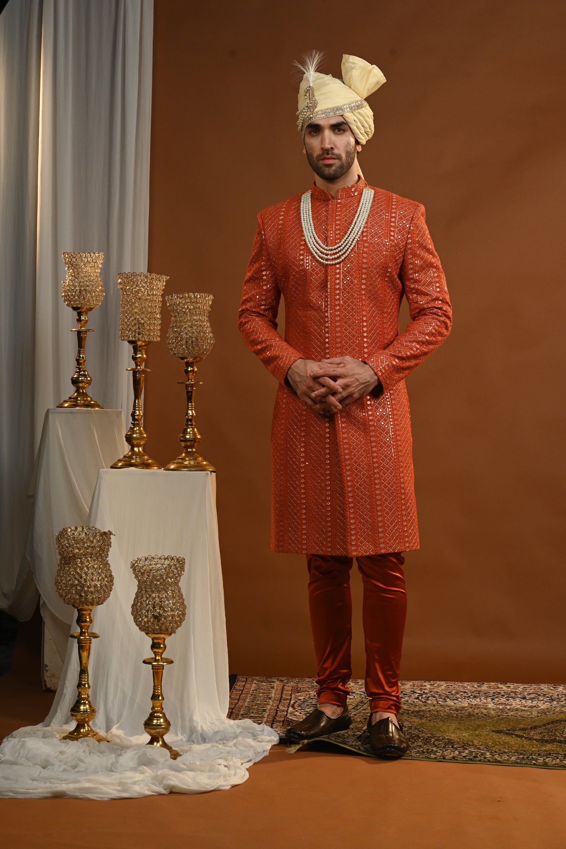 Pratham Silk Sherwani Set