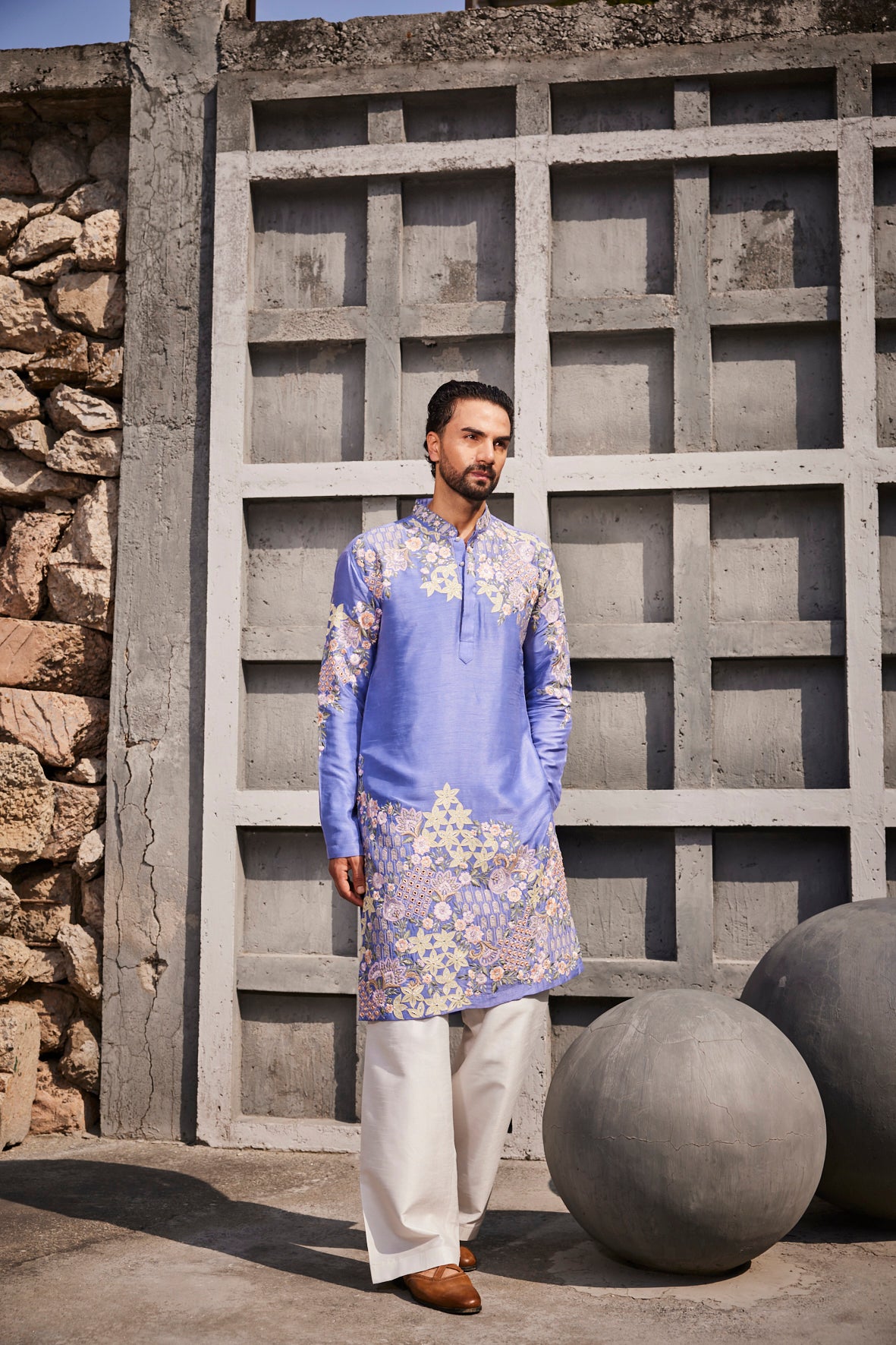 Azure Bloom Kurta Set