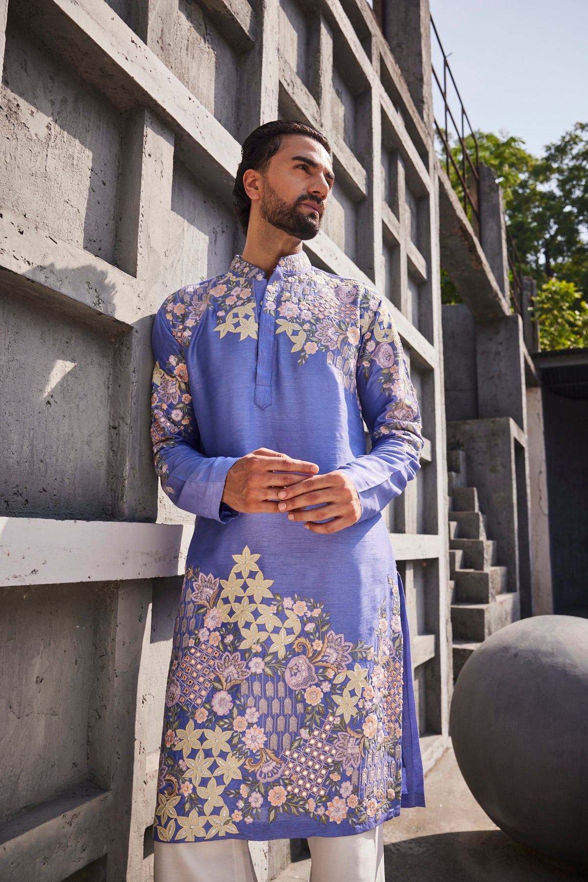 Azure Bloom Kurta Set