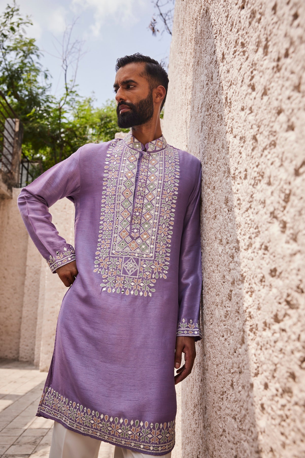 Mirror Embroidered Kurta Set