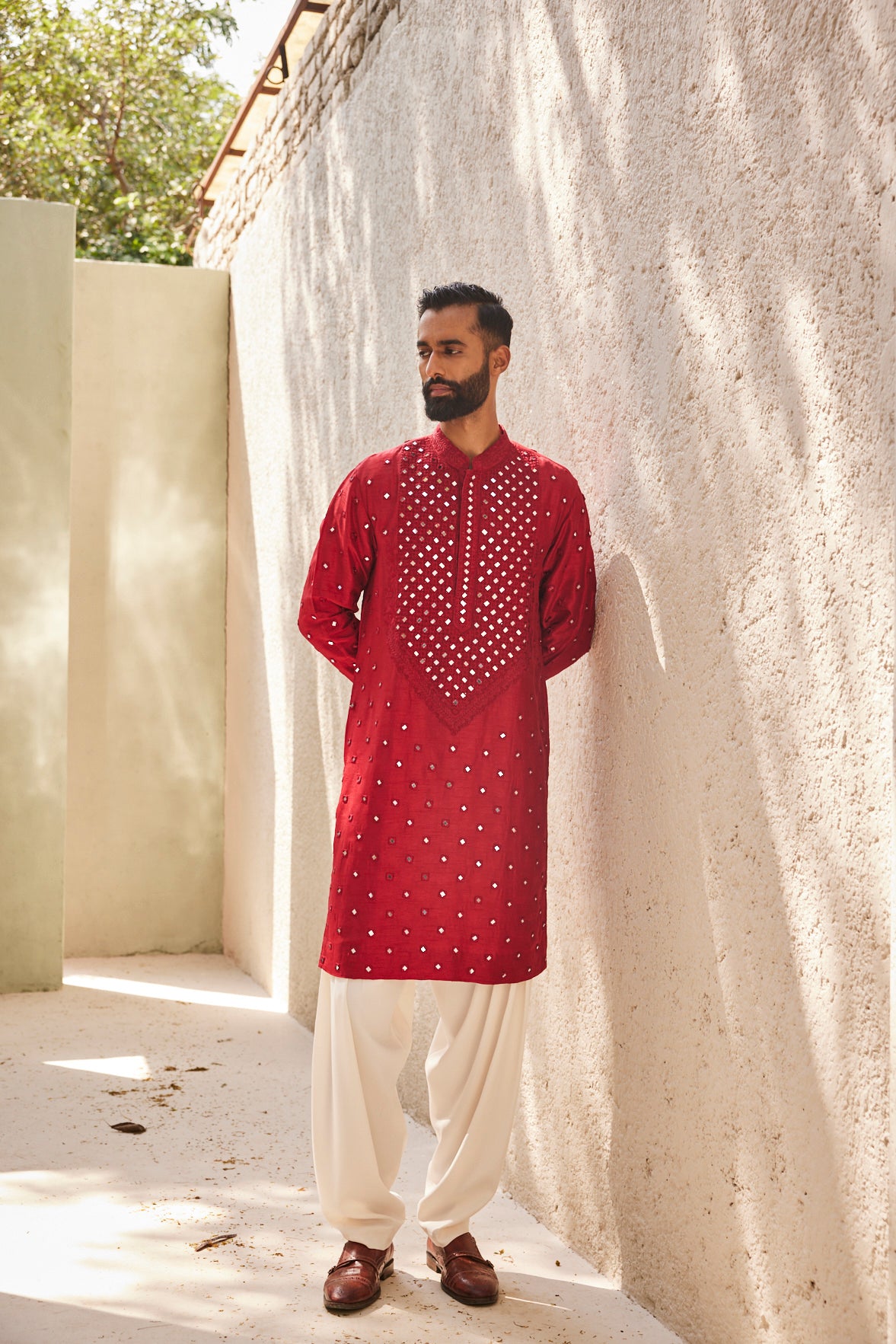 Crimson Radiance Kurta Set