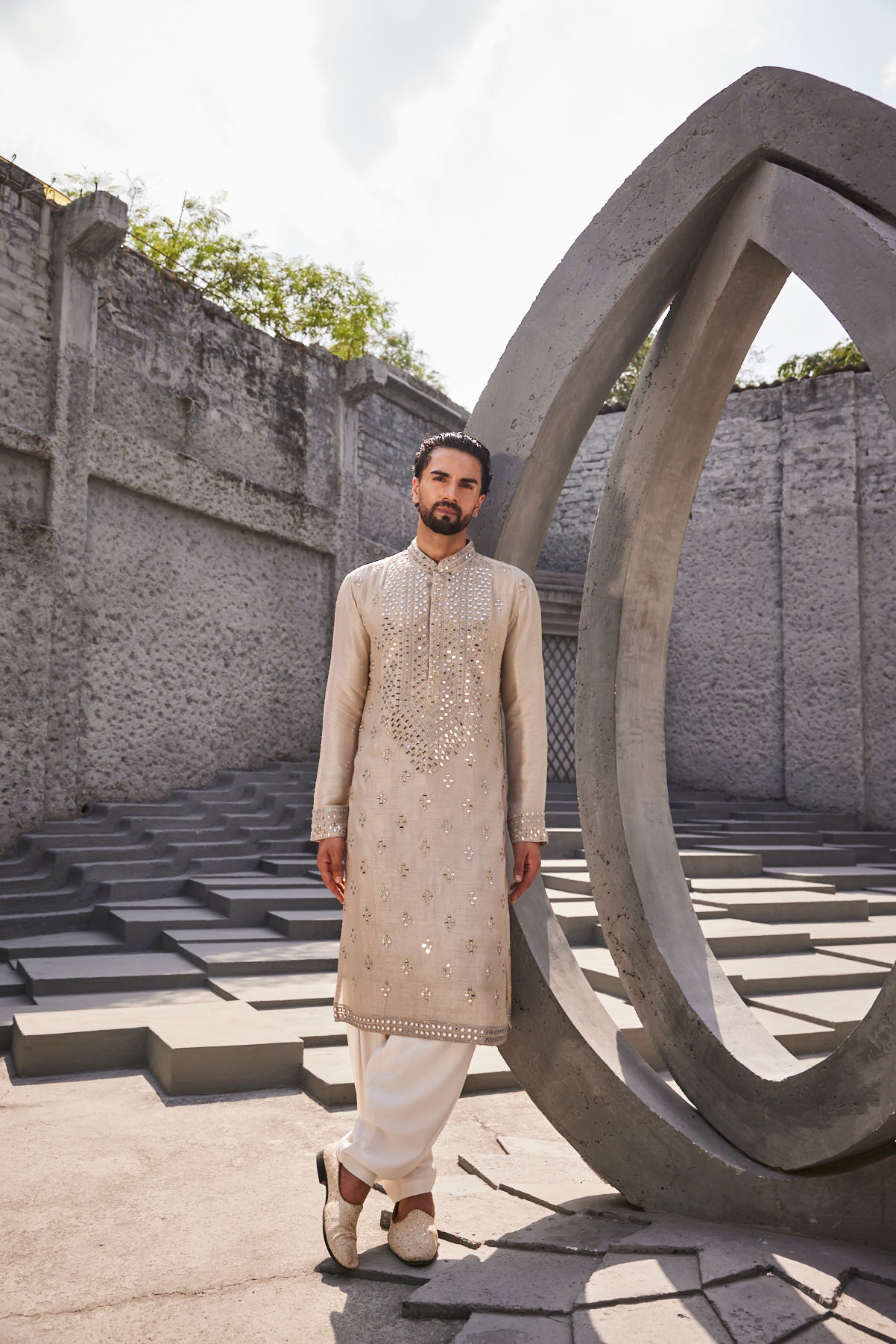 Mirror Embroidered Kurta Set