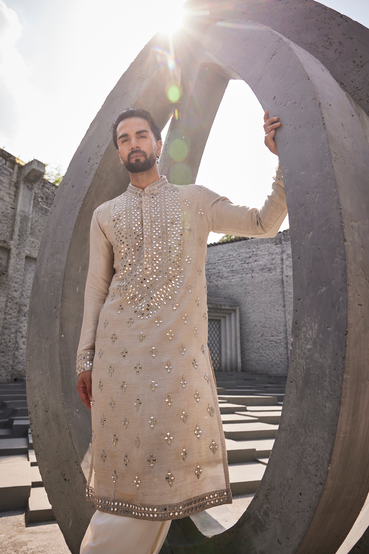 Mirror Embroidered Kurta Set