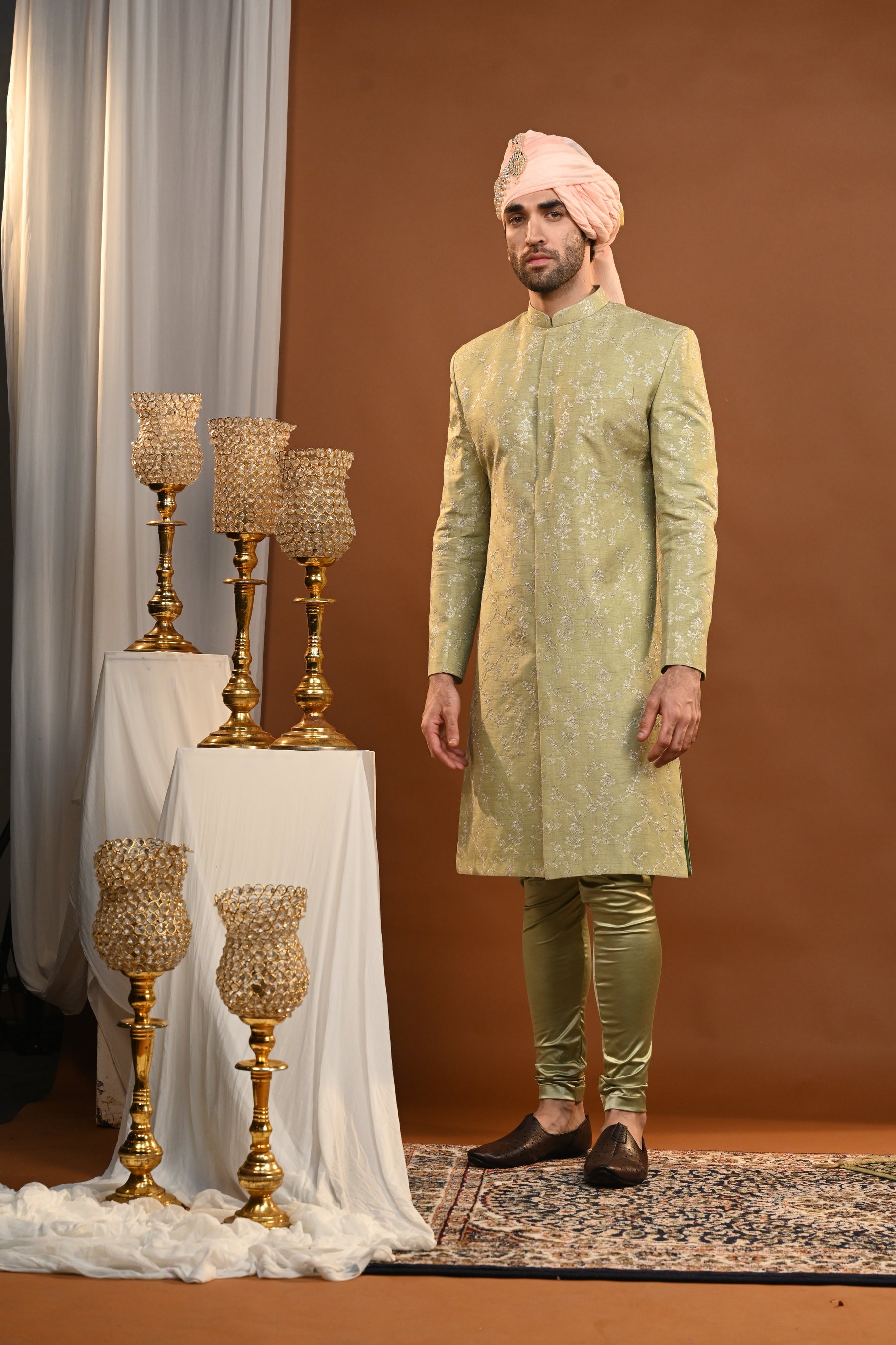 Manohar Silk Sherwani Set