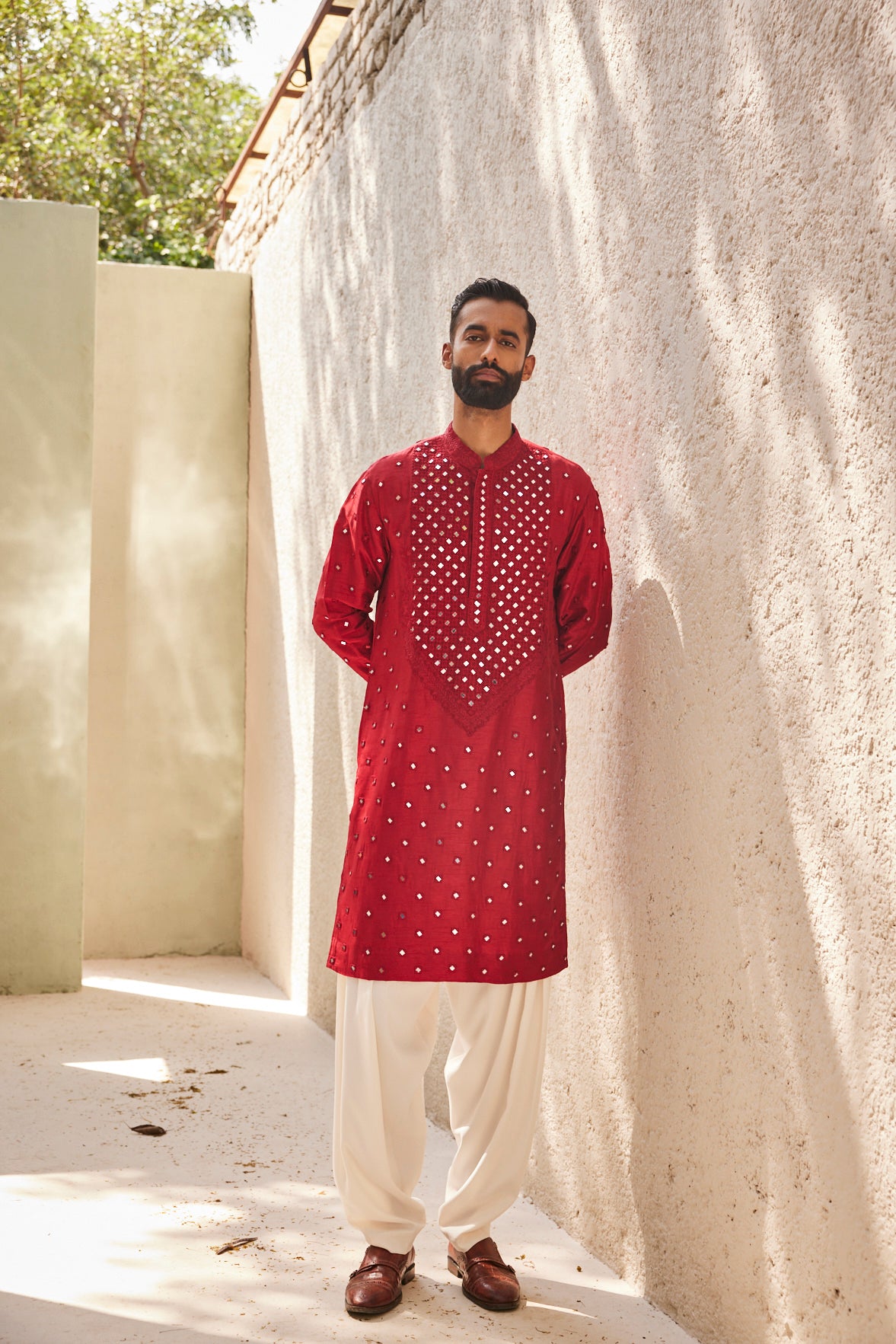 Crimson Radiance Kurta Set